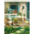 thumbnail image 2 of Kruskamp, Janet 12x14 Black Ornate Wood Framed with Double Matting Museum Art Print Titled - Spring Front Porch, 2 of 4