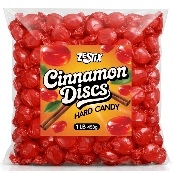 Cinnamon Hard Candy, 1 lb Bag of Old Fashioned Red Cinnamon Candy for Snacking, Parties & Candy Bowls