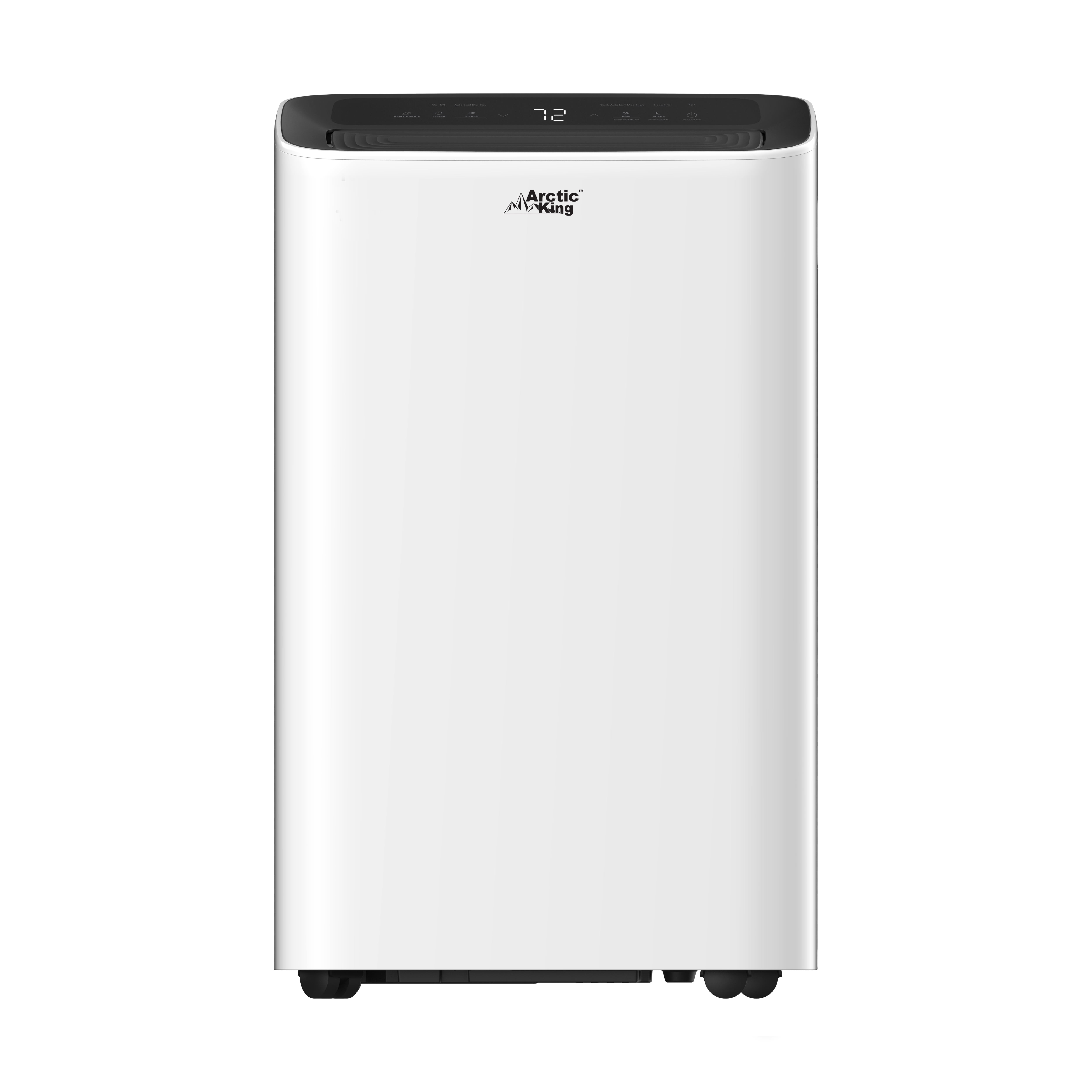 8,000 BTU Portable AC Cools 350 sq. ft. with Dehumidifier and Remote Control in White