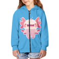 thumbnail image 2 of DISNIMO Cute Axolotl Hoodie Coat Boys Hooded Zip Sweatshirts Girls Sweatshirt with Hood Boys Hooded Jacket Childrens Hoodie Jackets 11/13 Boys Hoodie Zip Up Hoodie Teen Girl Clothes Boy Animal, 2 of 7