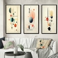 thumbnail image 1 of Designart "Vintage Abstract Desire in Knowing II" Modern Geometric Framed Wall Art Set Of 3 - Blue Abstract Frame Gallery Wall Set For Home Decor, 1 of 6