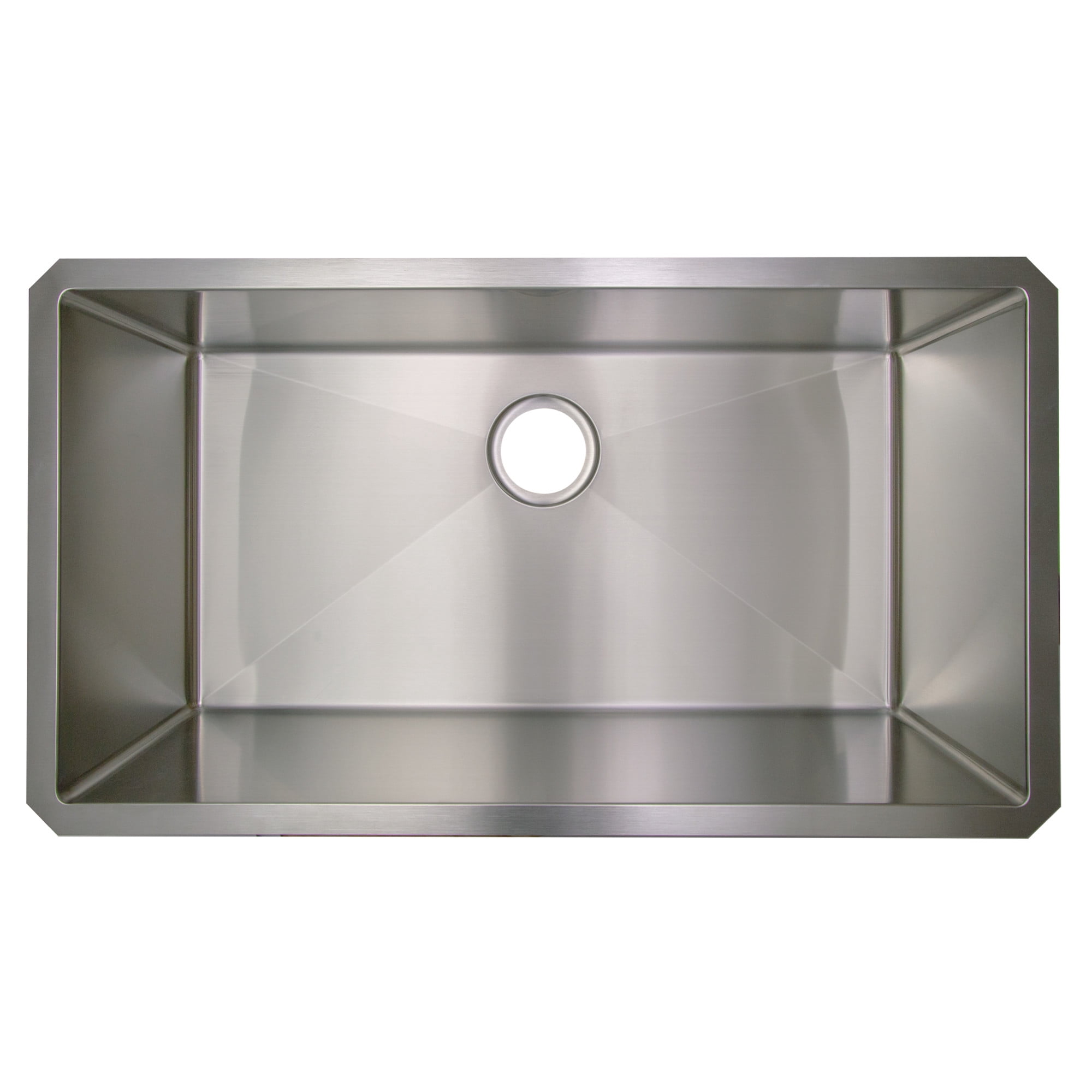 Handmade Stainless Steel Single Bowl Undermount Kitchen Sink, 32 x 18 x 10 in.