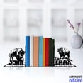 thumbnail image 4 of Handmadetneonsign Bison Metal Bookends, Bison Name Bookend, Wildlife Bison Animal Table Bookshelf Decor 80404, 4 of 4