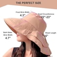 thumbnail image 4 of Caqui Sombrero para el Sol para Mujer Protección UV ala Ancha Cola de Caballo Visera de Playa Ajustable Sombrero de Pesca con Solapa para el Cuello, 4 of 5