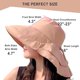 thumbnail image 4 of Caqui Sombrero para el Sol para Mujer Protección UV ala Ancha Cola de Caballo Visera de Playa Ajustable Sombrero de Pesca con Solapa para el Cuello, 4 of 5