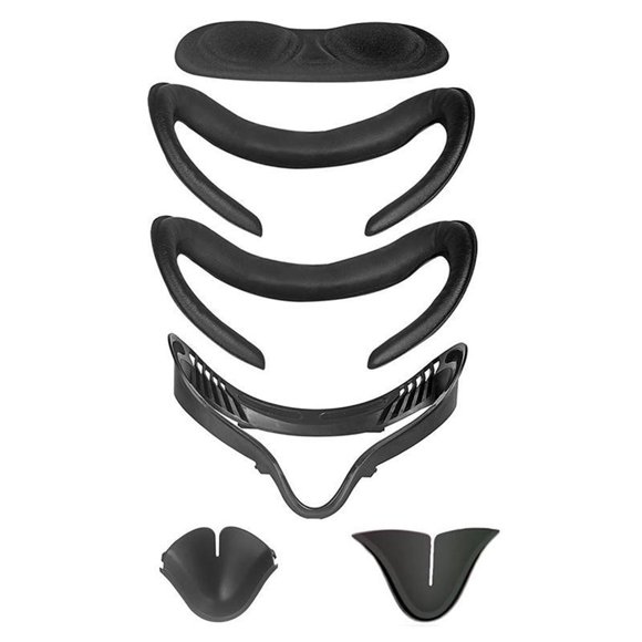 VR Headset Replacement Kit for Oculus Quest 2 - Soft PU Leather Eye Patches, ABS Bracket, Shading Nose Pads & Sponge Lens Cover | Breathable, Sweatproof Design for Comfort & Immersive Gaming