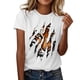 thumbnail image 1 of Camisetas de Cuello de la Tripulación de Manga Corta para las Mujeres Divertida Impresión Gráfica Camiseta Humor Tee para el Uso Casual, Poliéster, Lavado a Mano en Frío, 1 of 6
