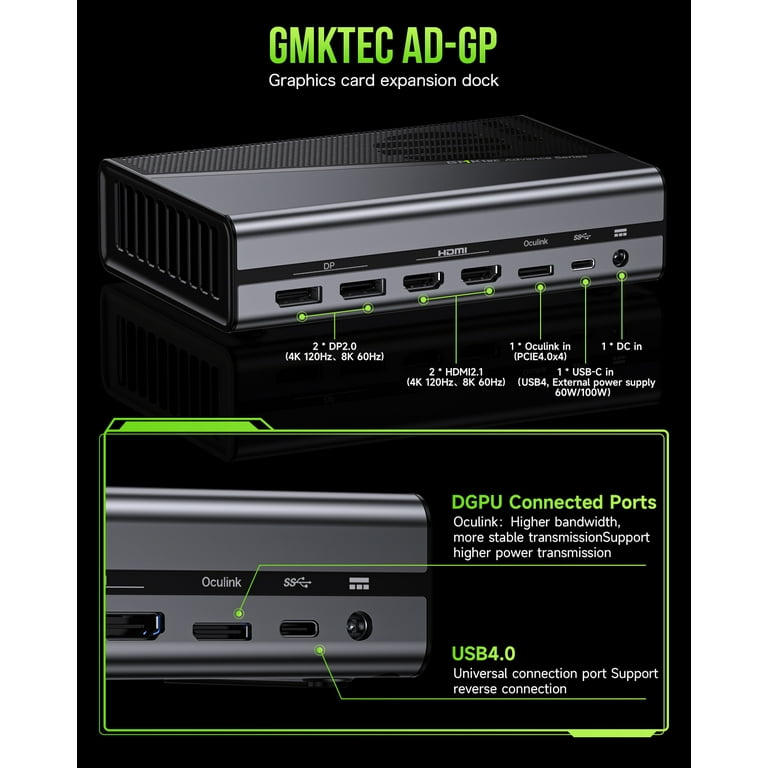 GMKtec AD-GP1 External GPU Docking Station, eGPU Enclosure with
