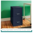 thumbnail image 4 of Space Solutions 18" Deep 2 Drawer Letter Width Vertical File Cabinet, Navy, 4 of 14