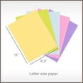 thumbnail image 3 of Cardstock 8.5 x 11 Paper Pack - Assorted Colored Scrapbook Paper 65lb - Double Sided Card Stock for Crafts, Embossing, Cardmaking - 50 Sheets, Solid Core, Pastel, 3 of 7