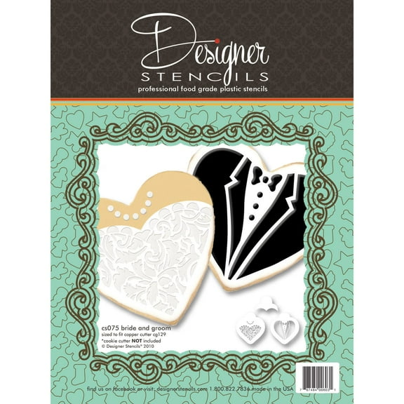 Bride & Groom Cookie Stencil Set (no cutter) by Designer Stencils