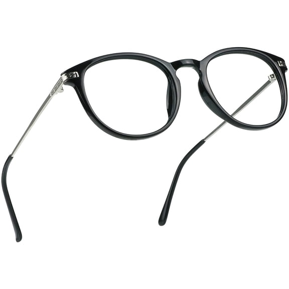 LifeArt Blue Light Blocking Glasses, Anti Eyestrain, Computer Reading Glasses, Gaming Glasses, TV Glasses for Women Men, Anti Glare (Black, 1.75 Magnification)