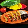 thumbnail image 6 of Mexican Taco Holder Plate with Dividers,&nbsp;Versatile Corn Tortilla Serving Tray,&nbsp;Colorful PP Food Display Stand&nbsp;for&nbsp;Tacos & Spring Rolls(Red), 6 of 7