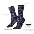 thumbnail image 4 of Pofeuu Multicolor Bowling Print Crew Socks, Adult Running Hiking Socks for Youth and Adult, 4 of 6
