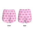 thumbnail image 3 of Daiia Pink bows Pattern Women's 2 in 1 Running Shorts - Lightweight Athletic Workout Gym Yoga Shorts Liner with Phone Pockets-X-Large, 3 of 7