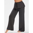 thumbnail image 1 of Pantalones de Pierna Ancha Volantes Talla Extra Rosegal Pantalones de talla grande, 1 of 5