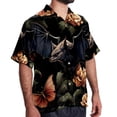 thumbnail image 2 of Bats Men's Short Sleeve Button Down Beach Shirts, Casual Printed Summer Unisex Tops, 2 of 6