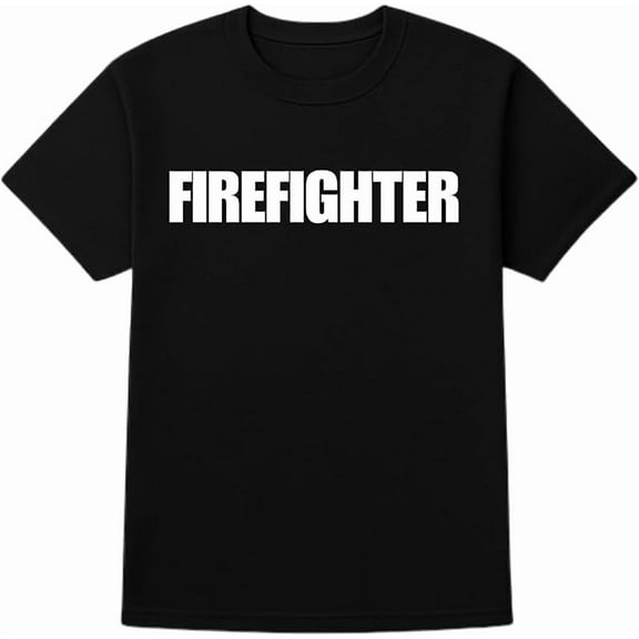 BILLIONHATS 24-Pack Black Firefighter T-Shirt Size 3XL – Cotton Blend Printed in USA for Fire & Rescue Teams