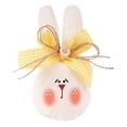 thumbnail image 3 of Ympkerial Flocked Easter Bunny Figurines Set with Bow, Chubby Rabbit Tabletop Ornaments for Spring Home Decor on Mantel TV Cabinet or Office, 3 of 6
