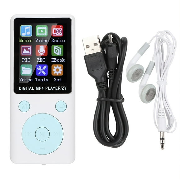 T1 Reproductor de música MP3 MP4 8G Bluetooth Soporte Tarjeta de memoria 32G Botones redondos Blanco