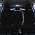 thumbnail image 4 of For 2021-2024 Toyota Sienna FH Group Neoprene Custom Fit Waterproof Car Seat Covers - Black 2nd Row for 7 Passenger, 4 of 5