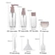 thumbnail image 2 of Kit de botellas de viaje, juego de contenedores de artículos de tocador portátiles a prueba de fugas, contenedores de cosméticos de tamaño de vuelo de PET transparente para loción, champú, crema,, 2 of 5