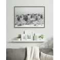 thumbnail image 5 of Kate and Laurel Sylvie Herd of Highland Cows BW Framed Canvas Wall Art by The Creative Bunch Studio, 23x33 Gray, Decorative Farmhouse Animal Art for Wall, 5 of 6