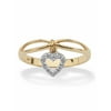 PalmBeach Jewelry Diamond Accent Solid 10k Yellow Gold Heart Charm Promise Ring