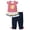 Black, variant on LYHaoo Girls Clothing Sets Girls Summer Outfits 2 Piece Set Floral Print Short Sleeve Top With Ruffle Sleeves And Elastic Waist Pants Toddler Kids Clothes Sizes 3-4 Years(Black)