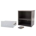 thumbnail image 4 of SESSLIFE End Side Table Set of 2 with a Drawer, Wood Bedside Table, Versatile Nightstand, Storage Shelf, Side Table for Home & Office, Gray, 4 of 10