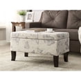 thumbnail image 2 of Designs4Comfort Ottoman Winslow en Tissu Imprimé Papillon Multicolore, 2 of 3