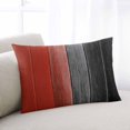 thumbnail image 2 of Waterproof Outdoor Throw Pillows with Inserts 12"x20", Red Black Ombre Soft Decorative Pillowcases for Couch Bedroom, Vintage Farmhouse Wooden Pillow Covers for Sofa Living Room, 2 of 8