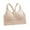 Beige, variant on Racerback Sports Bras for Women Padded Cropped Wireless Bras for Yoga Workout Fitness Medium Impact Navy