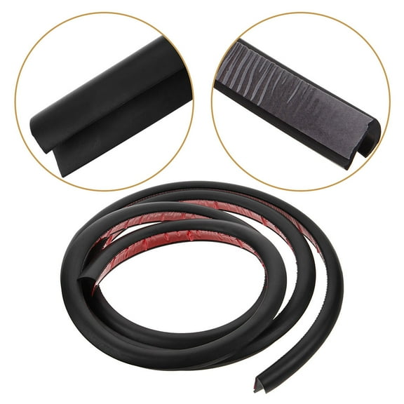 LULULION Collapsible Black Shower Door Bottom Seal p with Self Adhesive Design