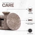 thumbnail image 6 of Elborse Marble Coasters Set of 6 for Drinks 3.5” inches Oceanic Round Stone Drink Coaster Set with Holder & Lid, Ideal for Tabletop & Coffee Table Decor or Home Decor, 6 of 7