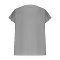 thumbnail image 4 of Womens Short Sleeve Shirts Crewneck T Shirts Basic Tees Casual Summer Tops Cap Sleeve Tops Trendy Shirts, 4 of 5