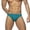 Green, variant on Mens Bikini Swimwear Low Rise Swim Briefs Solid Bathing SuitSwimsuit