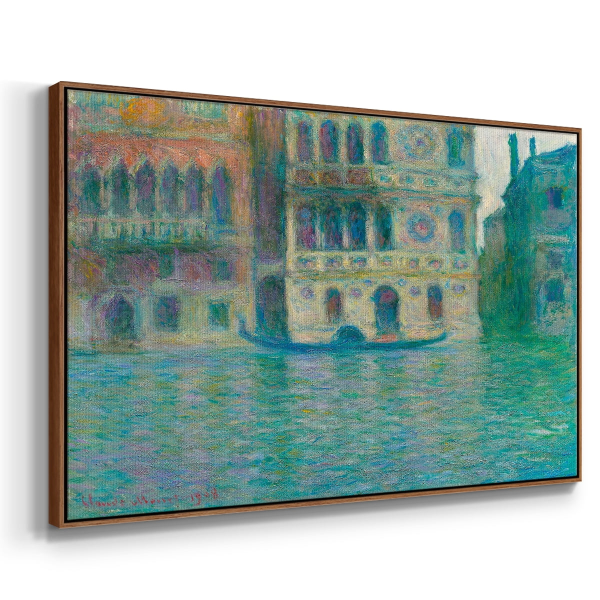 Vintage Landscape-CL By Wexford Home Framed in Walnut Wood Gallery Wrapped Canvas 25 in. x 37 in.