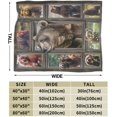 thumbnail image 6 of Bear Blanket Wild Animals Bear Throw Blanket Cool Bear Soft Warm Blanket Lightweight Blankets Flannel Fleece Blankets for Sofa Couch Bed Travel Gift for Kids Adults 80"x60", 6 of 6