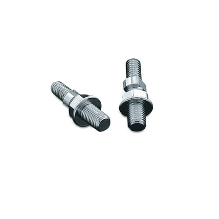 Yamaha Mirror Adapters - Kuryakyn Motorcycle Mirror Adapters 5/16-18 Harley to Yamaha Chrome (1413)
