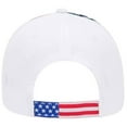 thumbnail image 2 of 6 Panel Low Profile American Flag Patriot USA Baseball Cap, White, 2 of 3