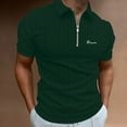 thumbnail image 4 of (100% Polyester ) Men Summer Short Sleeve Fashion Slim Fit Short Sleeve Polo Shirt , Men Sport Business Casual Polo Shirt ., 4 of 5