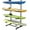 4 Kayaks,Freestanding, variant on Kayak Storage Rack for 2-6 Kayaks Freestanding Kayak Rack for Outdoor Storage with Movable Wheels, Heavy-Duty Steel Kayak Hanger Holder with Hanging Straps