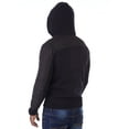 thumbnail image 3 of XRAY JEANS Mens Knitted Two-Tone Hoodie Sweater with Metal Toggle and Sherpa Lined Hood Black, 3 of 4