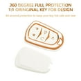 thumbnail image 4 of OFFCURVE for Cadillac Key Fob Cover, Key Fob Case Shell for 2015-2019 Cadillac Escalade CTS XTS ATS STS XT4 XT5 CT6 SRX Premium Soft TPU Smart Key Holder Car Accessories, White gold(1pc), 4 of 6