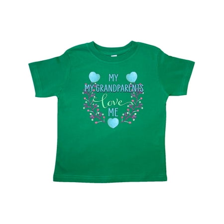 

Inktastic My Grandparents Love me- painted flowers and hearts Gift Toddler Boy or Toddler Girl T-Shirt