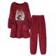 thumbnail image 2 of Puntoco Ropa de dormir para mujer Conjunto de dos piezas de top y pantalón de color liso con cuello redondo y costuras largas e informales para mujer, 2 of 3