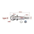 thumbnail image 2 of Special Lengthen Chrome Hitch Mount Tow Ball 50mm 2 INCH Shank Dia Coupling Trailer Parts RV Camper Caravan Accessories ,Easy to Install, 2 of 7