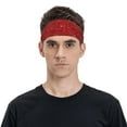 thumbnail image 4 of Uemuo Red Glitter Printed Sports Headbands for Men Women,Moisture Wicking Workout Headband, Sweatband Headbands,Non-slip Workout Gym Yoga Headband, 4 of 9