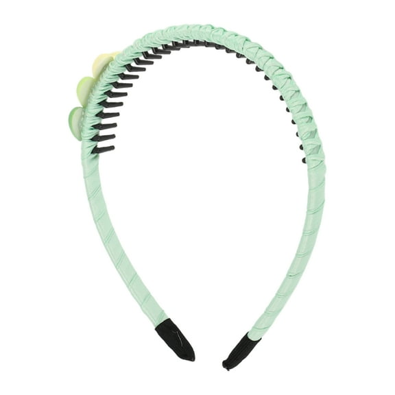 Unique Bargains 1 Pc Classic Heart-shaped Headbands for Girls 5.51"x4.72"x0.83" Green